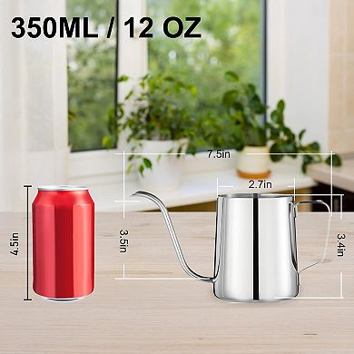 304 Stainless Steel Small Indoor Plant Watering Can Long Spout Ergonomic Handle