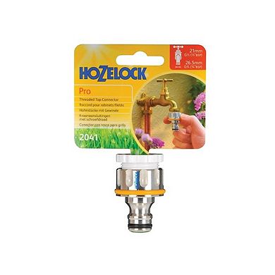 Hozelock 2041 Pro Metal Threaded Tap Connector 12.5-19mm (1/2-3/4in)