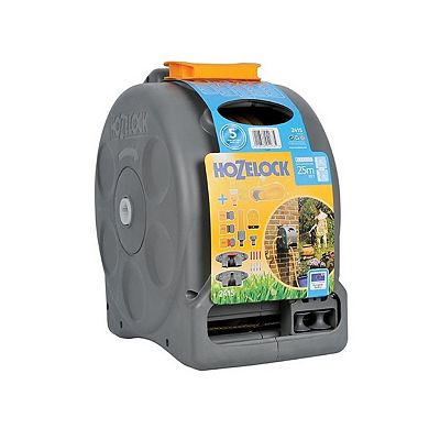 Hozelock 2415 25m 2-in-1 Compact Hose Reel + 25m Of Starter Hose