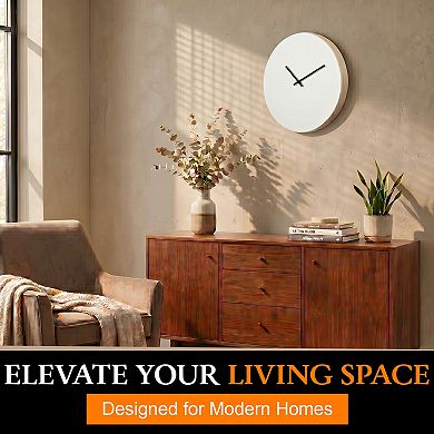 Clockswise 12-Inch Modern Minimalist DIY Wall Clock Blank Wooden Dial with Paintable Surface