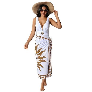 Wrap Skirt One Piece Swimsuit