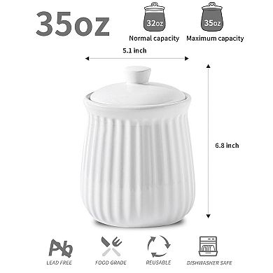 White Airtight Kitchen Canister