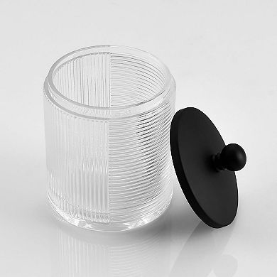 Clear Glass Vanity Storage Jar
