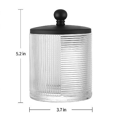 Clear Glass Vanity Storage Jar