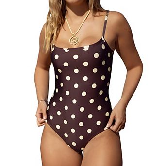 Spaghetti Strap One Piece Swimsuit