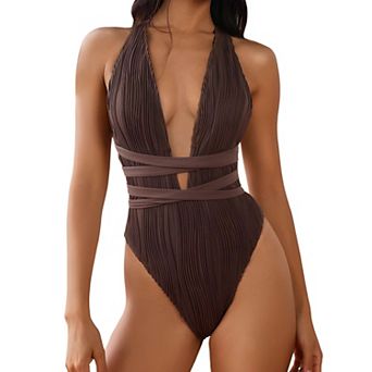 Women’s Trendy Deep V Swimsuit