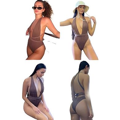 Women’s Trendy Deep V Swimsuit