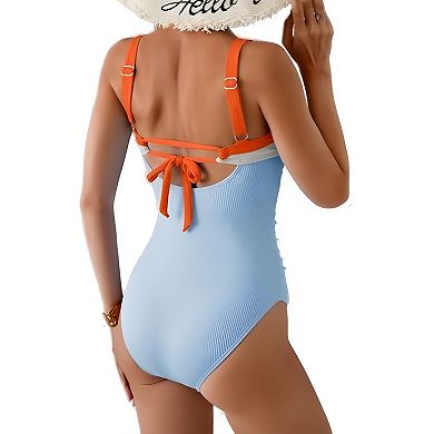 Ribbed One Piece Swimwear