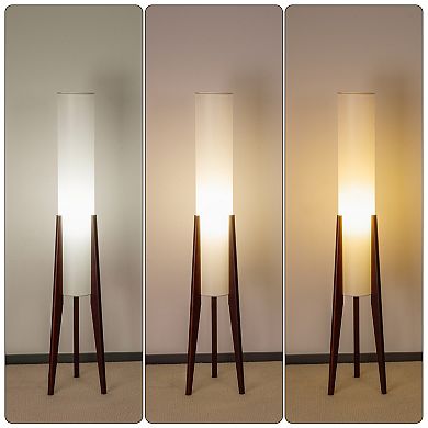 Walnut Rocket Tripod Floor Lamp