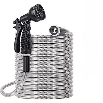 Garden Hose Stainless Steel Heavy Duty Water Hose Rust Proof for Yard Outdoor