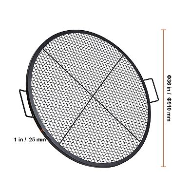 36 Inch Fire Pit Grill Grate Heavy Duty Round Campfire Cooking Grid
