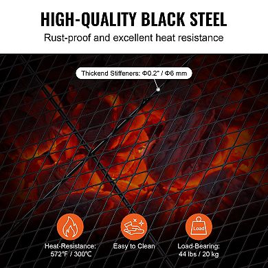 36 Inch Fire Pit Grill Grate Heavy Duty Round Campfire Cooking Grid