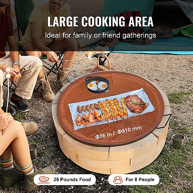 36 Inch Fire Pit Grill Grate Heavy Duty Round Campfire Cooking Grid