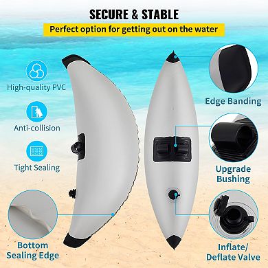 Kayak Outrigger Stabilizers 2 Piece Inflatable PVC Float Kit