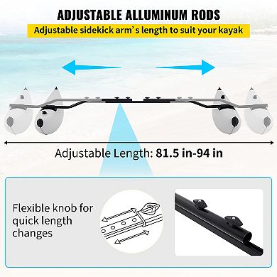 Kayak Outrigger Stabilizers 2 Piece Inflatable PVC Float Kit