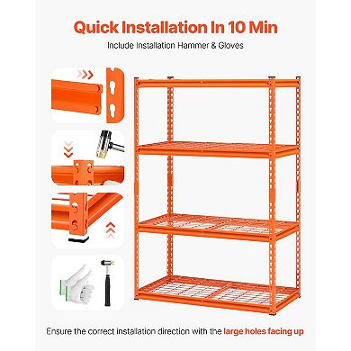 Heavy Duty Garage Shelving 5 Tier Metal Storage Shelf 2000 Lb Capacity