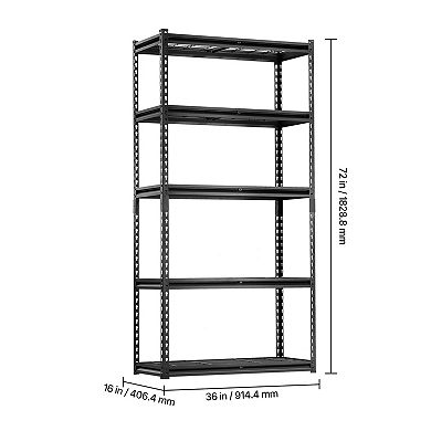 Heavy Duty Garage Shelving 5 Tier Metal Storage Shelf 2000 Lb Capacity