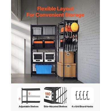 Heavy Duty Garage Shelving 5 Tier Metal Storage Shelf 2000 Lb Capacity