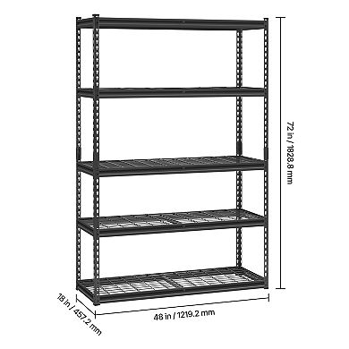 Heavy Duty Garage Shelving 5 Tier Metal Storage Shelf 2000 Lb Capacity