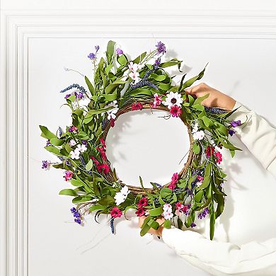 Artificial Decorative Wreath 22 Inch Daisy Front Door Wreath