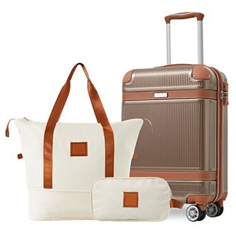 Hardshell 3 pc Luggage Set with Spinner Wheels & TSA Lock, Lightweight ABS (20/24/28 Inch)