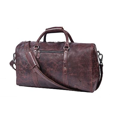 Vintage Brown Leather Travel Duffel Bag