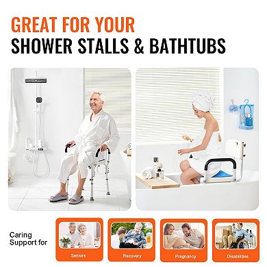 400lbs Shower Chair, Adjustable Height Bathtub Stool Seat