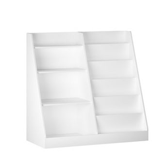 4 tier Wooden Kids Bookshelf & Toy Organizer for Playroom, Nursery