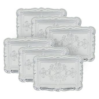 6 Pack Plastic Charger Plate, 11.8" x 9.1"
