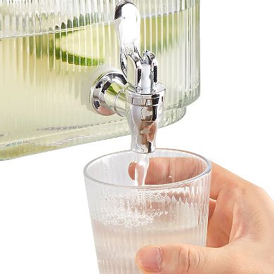 0.8 Gal Beverage Drink Dispenser for Parties Glass with Spigot