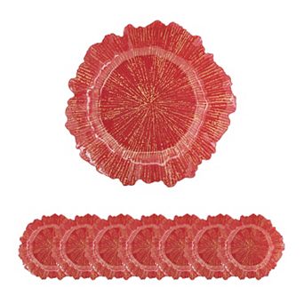 8 Pack Reef Plastic Charger Plate, 13" size