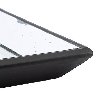 19.5" x 12.8" x2" Rectangular Glass Tray, Antique Silver Rectangle Hanging Wall Mirror