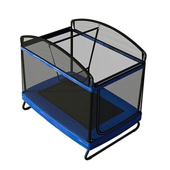 4x6ft Outdoor Square Trampolines for Kids Adults Long Rectangular Tumbling Trampoline