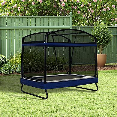 4x6ft Outdoor Square Trampolines for Kids Adults Long Rectangular Tumbling Trampoline