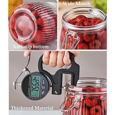 Glass Storage Jar Set with Airtight Lids, Wide Mouth Food Canisters