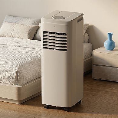 12000 BTU Portable Air Conditioner Cools 230 Sq. Ft. with Heater and Dehumidifier, Remote in White