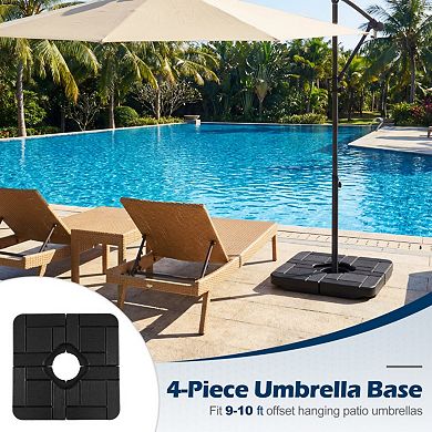4-Piece 188 LBS Cantilever Offset Patio Umbrella Base