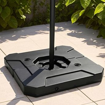 274 LBS Heavy Duty Fillable Cantilever Umbrella Base with Handles