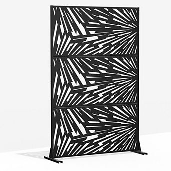 6 ft H x 4 ft W Outdoor Privacy Screens Black Sun Shade and Elegant Outdoor Decoration