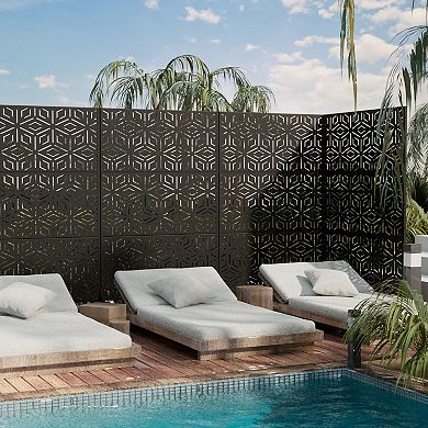 6 ft H x 4 ft W Outdoor Privacy Screens Black Sun Shading and Landscape Decor