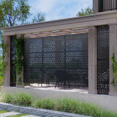 6 ft H x 4 ft W Outdoor Privacy Screens Black Sun Shading and Landscape Decor