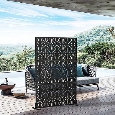 6 ft H x 4 ft W Outdoor Privacy Screens Black Sun Shading and Landscape Decor