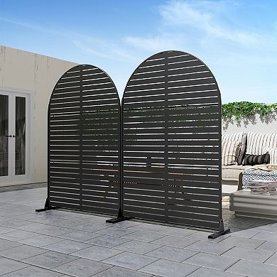 6 ft H x 4 ft W Outdoor Privacy Partition Screen Black Sun Protection and Courtyard Decoration