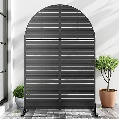 6 ft H x 4 ft W Outdoor Privacy Partition Screen Black Sun Protection and Courtyard Decoration