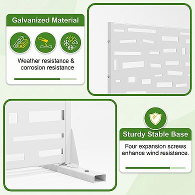 6 ft H x 4 ft W Outdoor Privacy Screens White Sun Shading and Landscape Decor