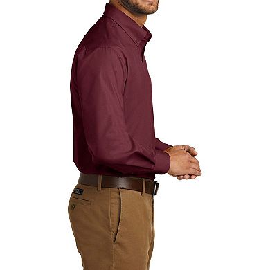 Mafoose Men's Classic Long Sleeve Stain Release Carefree Poplin Woven Shirt