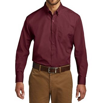 Mafoose Men's Classic Long Sleeve Stain Release Carefree Poplin Woven Shirt