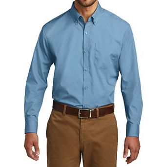 Mafoose Men's Classic Long Sleeve Stain Release Carefree Poplin Woven Shirt
