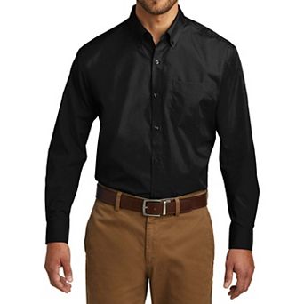 Mafoose Men's Classic Long Sleeve Stain Release Carefree Poplin Woven Shirt