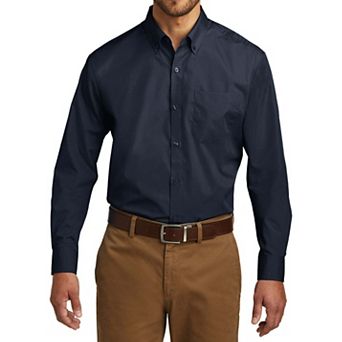 Mafoose Men's Classic Long Sleeve Stain Release Carefree Poplin Woven Shirt